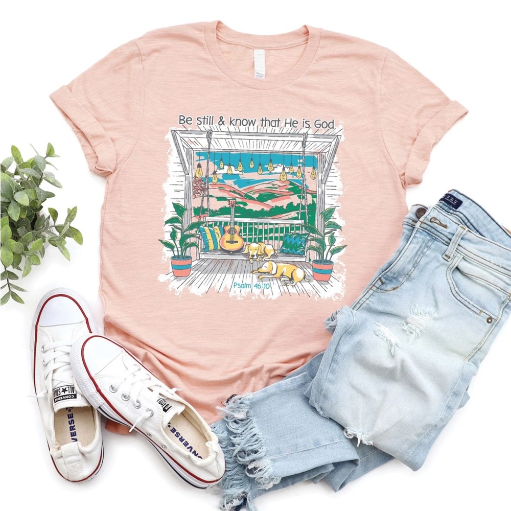 Love in Faith Be Still and Know That He is God Small shirt